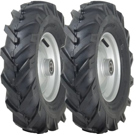 4.80/4.00-8 Rotovator-velg met open midden en noppen, 25 mm kogellager (set van 2)