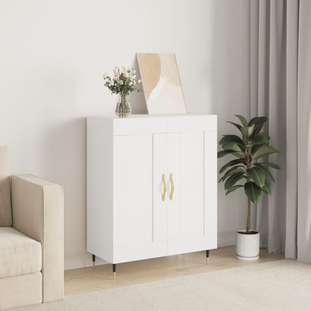 vidaXL - Dressoir - 69,5x34x90 - cm - bewerkt - hout - wit