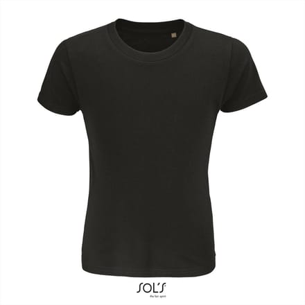 SOL'S - Crusader Kinder T-shirt - Zwart - 100% Biologisch Katoen - 92