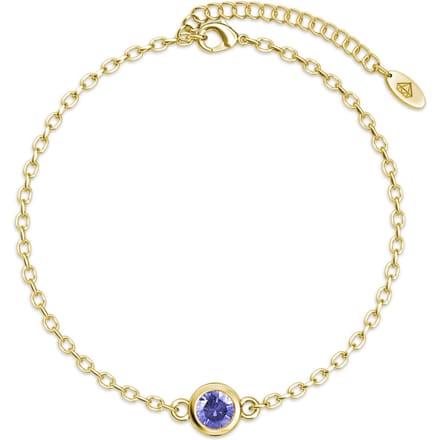 Geboortesteen armbanden - Goud en paars
