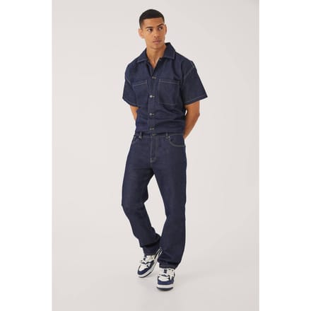 Relaxed Fit Denim Jumpsuit | Indigo | Size XS