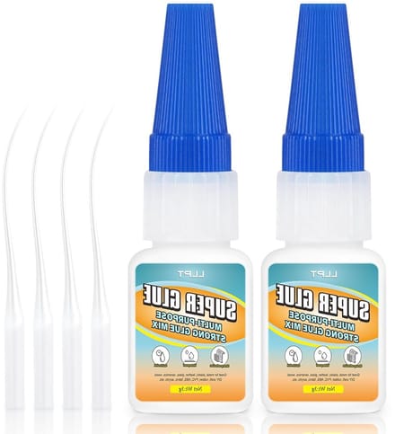 Set van 2 Transparante Multi-Doel Secondelijm, 3 g, Snelle en Sterke Hechting voor Plastic, Metaal, Glas en Leer