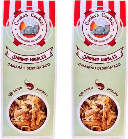 Cooka Cookie's 100% natuurlijke gedroogde hondensnacks van verse garnalen-2-PACK