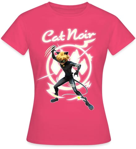 Miraculous Cat Noir Adrien Superheld T-Shirt Dames