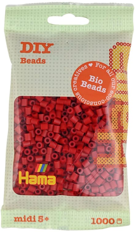 Hama Midi Bio Strijkkralen - Donker Rood(022), 1000st.