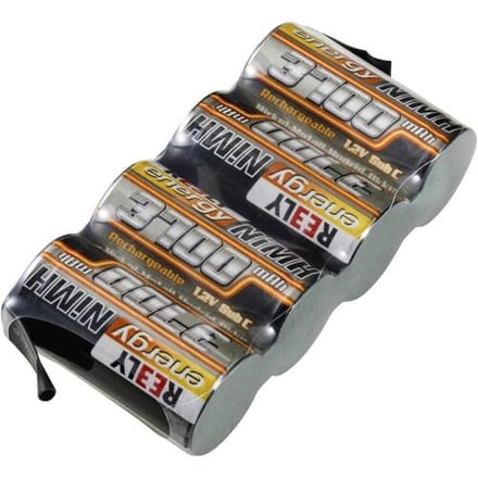 Reely NiMH accupack 4.8 V 3700 mAh Aantal cellen: 4 Sub-C Side by Side
