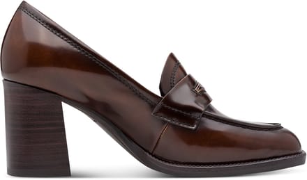 Tamaris instappers met hak bruin - Maat 38