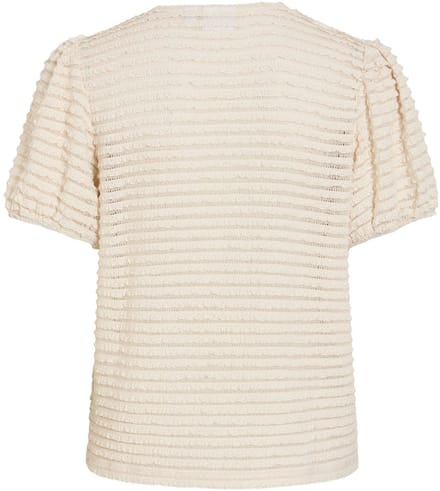VILA - VILOGAN O-NECK VOL S/S TOP - Dames - Blouses