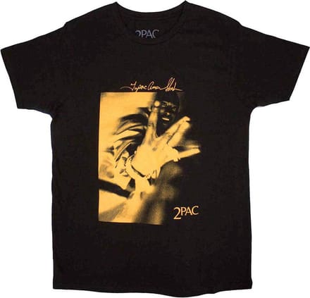 Tupac - Fingers Orange Tone Heren T-shirt - M - Zwart