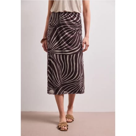 Midirok van mesh met print