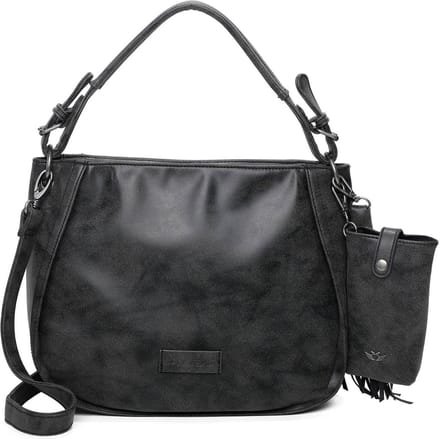 Fritzi aus Preußen Schoudertas Vintag Fritzi Hobo 2 Black Idol Zwart
