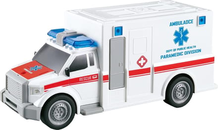 JollyVrooom - Ambulance met licht en geluid - Schaal 1:20