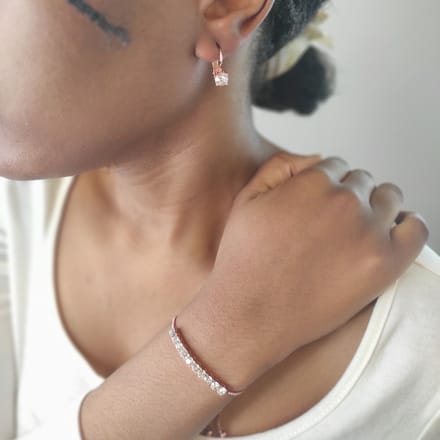 Ronde Crystal Mia-sets - Roségoud en kristal