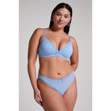 Hunkemöller Dames Lingerie String Lola - Blauw - maat M