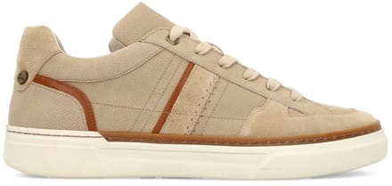 No Stress - Heren - Beige nubuck sneakers - Maat 41