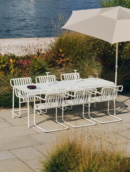 HAY Terrazza parasol - HAYTerrazzaOffwhitegrey - Ø300 x H170-235 cm