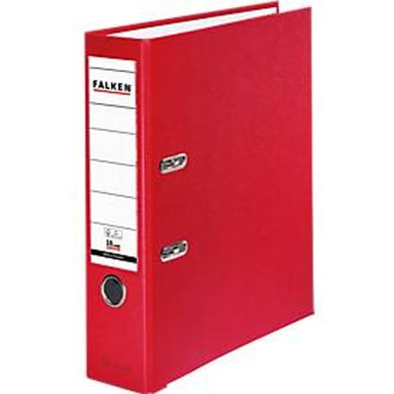 Falken PP color ordner, A4, rugbreedte 80 mm, 20 stuks, rood