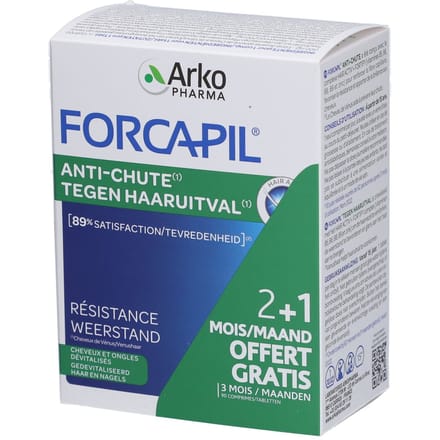 Arkopharma Forcapil Anti-haaruitval Verpakking van 3 x 30 Tabletten