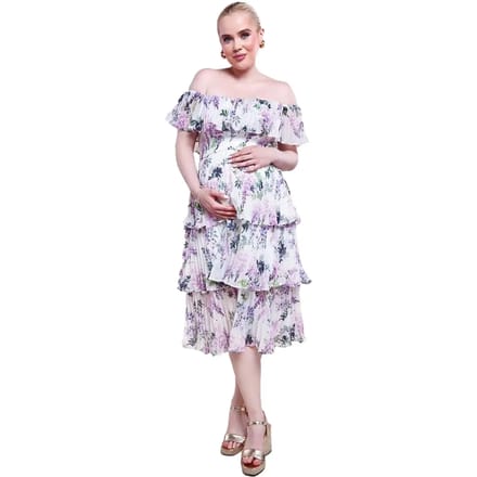 Damesjurk Goddiva Maternity Shirred