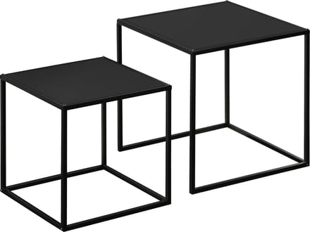 HOMCOM Couchtisch-Set mit Stahlrahmen 839-563V00