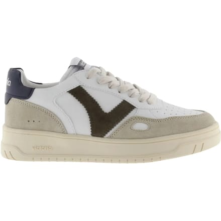 Leren en suede effect sneakers voor dames Victoria Seul
