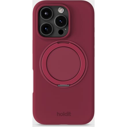 Silicone Stand Case Red Velvet iPhone 16 Pro