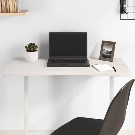 vidaXL - Bureaublad - 80x40x2,5 - cm - massief - grenenhout - wit