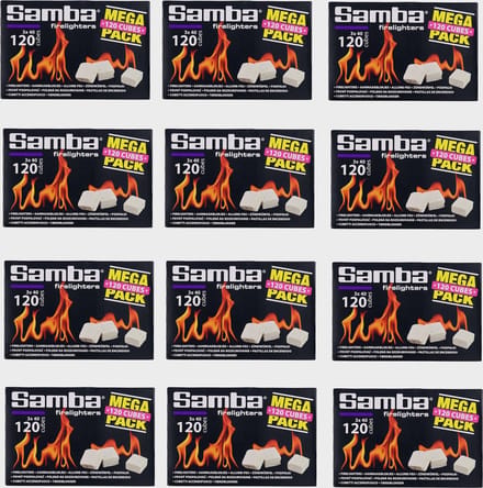 Samba Bulk Kerosine Aanmaakblokjes - 12 Pakjes van 120 Stuks