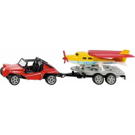 Siku buggy met sportvliegtuig speelgoedset - rood/geel, 15,2 cm