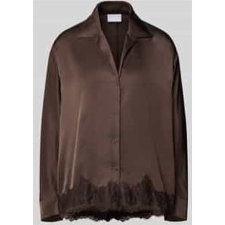 relaxed fit blouse van viscose met kant