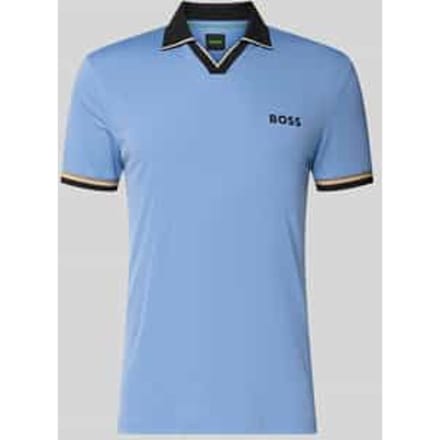 slim fit poloshirt met labelprint model 'PL_TOC SERVE 2'