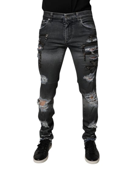 Ritsdetail Versleten Jeans