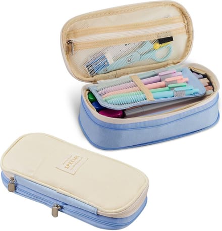 Grote Capaciteit Pennen Etui & Potlood Case - Stevig Canvas)