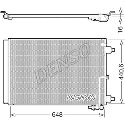 Condensator, airconditioning DENSO DCN02025