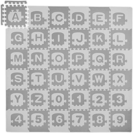 puzzel speelmat - ABC en cijfers - 71 delen - 179,5 x 179,5 cm - foam - baby's