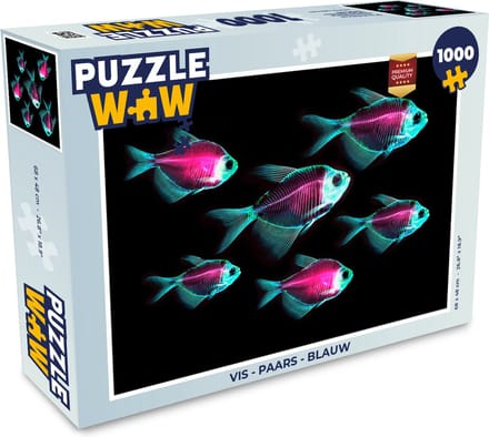Puzzel Vis - Paars - Blauw - Legpuzzel - Puzzel 1000 stukjes volwassenen