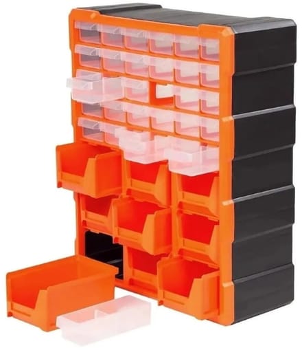 SILA - Tasorganizer - 30 Transparante Schuifladen - 9 Rekken - 47x38,5 cm