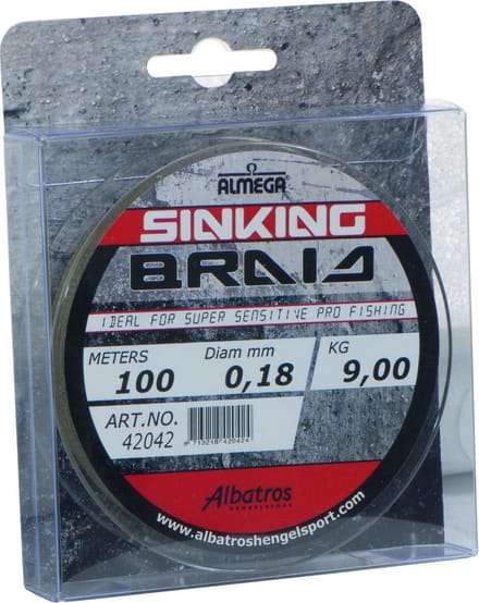 Albatros Sinking Braid - Gevlochten Vislijn - 0.18 mm - 9.0 kg - 100 m