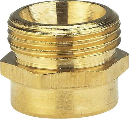 GARDENA 07265-20 Messing Schroefdraadverloopnippel 33,25 mm (1) buitendraad, 24,2 mm (3/4) binnendraad