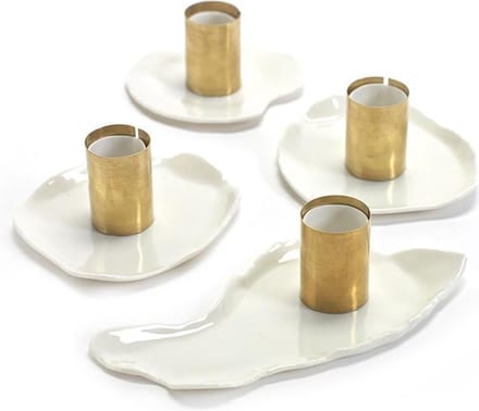 Serax - Kandelaar Marie koper Wit - Set van 4