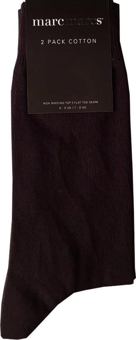 MarcMarcs - 4-Pack - Effen Sokken - Nette 2-Pack - Heren - zwart - 43-46 - 91900