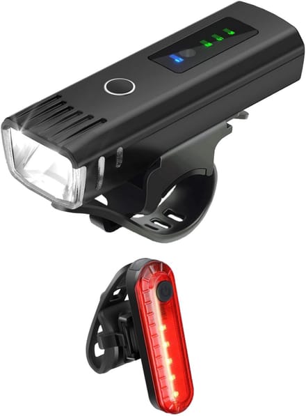 Fietsverlichting Set – Voorlicht + Achterlicht – USB-C – Oplaadbaar – Waterdicht – LED – 4 Standen