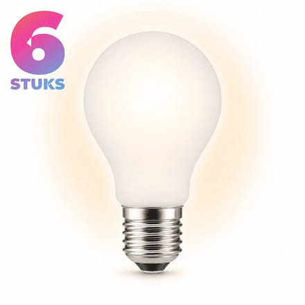 6x Peertje Spaarlamp E27 - 5W - Warm Wit Licht (2700K) - 150 lm - 10 jaar - Niet Dimbaar