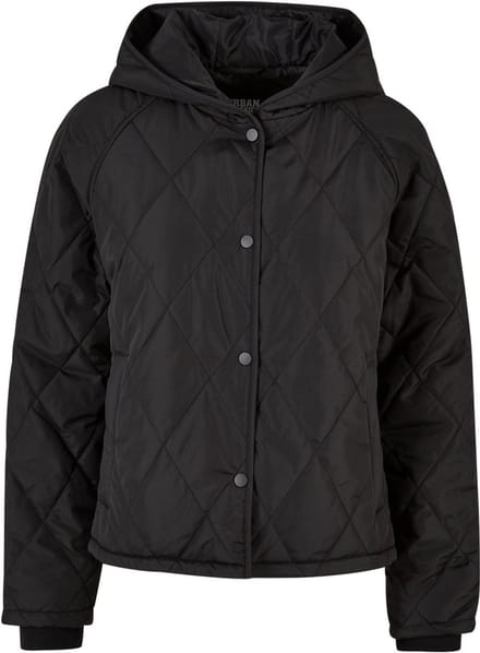Urban Classics - Oversized Diamond Quilted Hooded Jacket - 5XL - Zwart