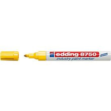 Paintmarker edding 8750 industrie 2-4mm geel | 10 stuks