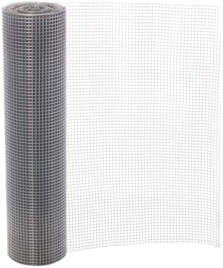 Volieregaas 12 x 12mm 0,7mm 50cm x 25m gegalvaniseerd.