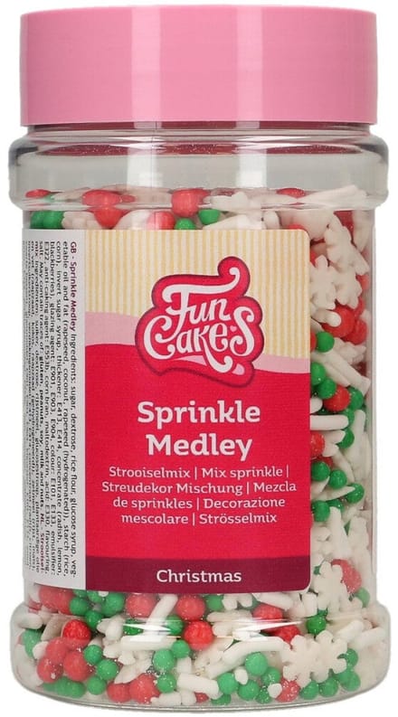 FunCakes Sprinkle Medley - Christmas - 180g - Eetbare Taartdecoratie