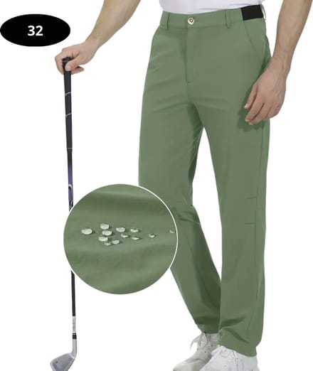 Nivard Golfbroek Heren - Golfkleding - Golfen - Golf Accessoires - Nette Pantalon - Legergroen M - Maat 48