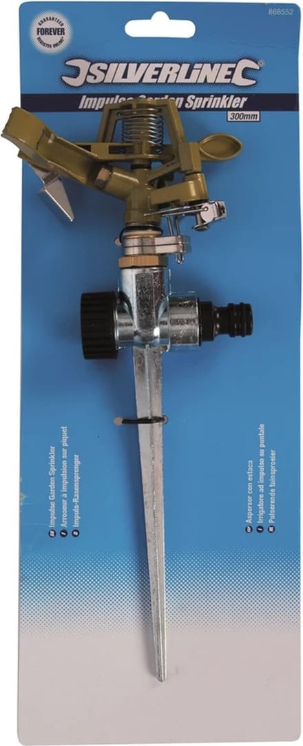 Silverline Pulserende sectorsproeier - 360° dekking - Verstelbare cirkel - 300 mm
