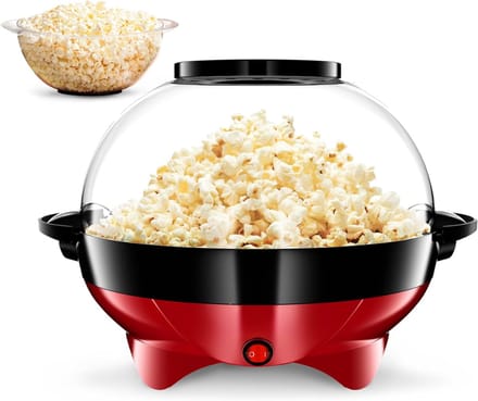 SNJY® Popcorn Machine - Popcornmaker - Popcornmachine - Popcornpan - 5L - 220V - Rood